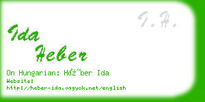 ida heber business card